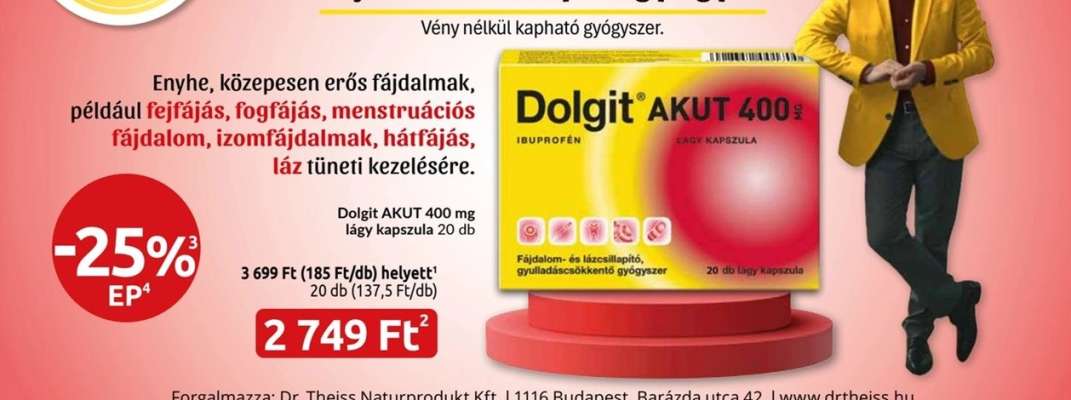 Dolgit AKUT 400 mg lágy kapszula 20 db