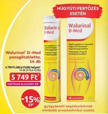 Walurinal D-Med pezsgőtabletta, 14 db