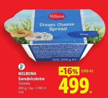 MILBONA Szendvicskrém