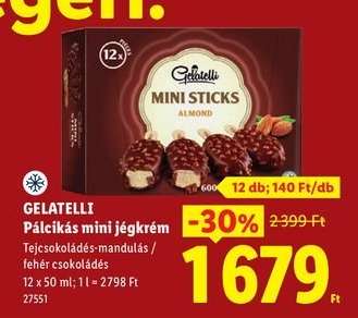 GELATELLI Pálcikás mini jégkrém