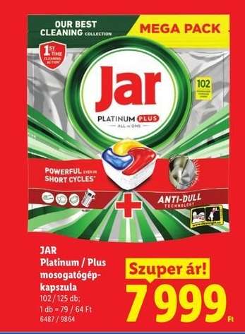 JAR Platinum / Plus mosogatógép-kapszula