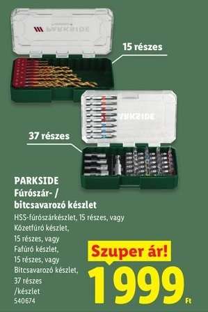 PARKSIDE Fúrószár- / bitcsavarozó készlet