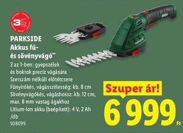 PARKSIDE Akkus fű- és sövényvágó