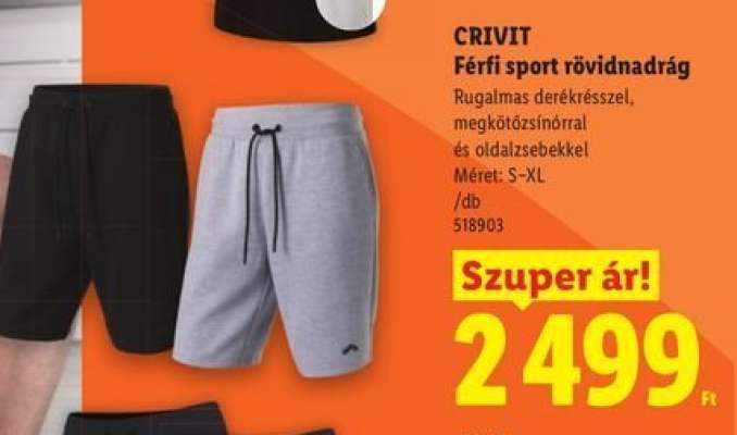 CRIVIT Férfi sport rövidnadrág