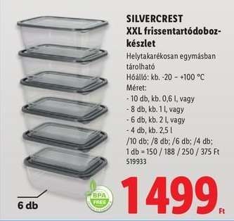 SILVERCREST XXL frissentartódoboz-készlet