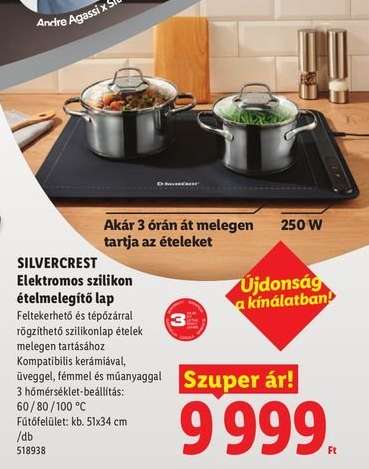 SILVERCREST Elektromos szilikon ételmelegítő lap