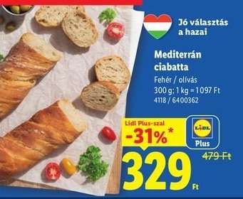 Mediterrán ciabatta