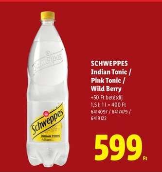 SCHWEPPES Indian Tonic / Pink Tonic / Wild Berry
