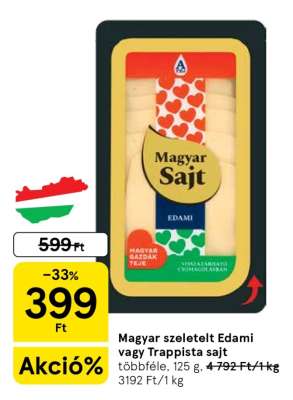 Magyar szeletelt Edami vagy Trappista sajt