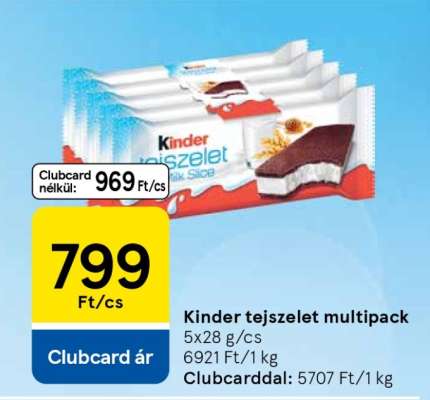 Kinder tejszelet multipack