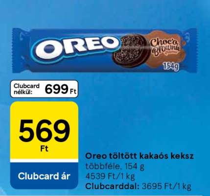 Oreo töltött kakaós keksz