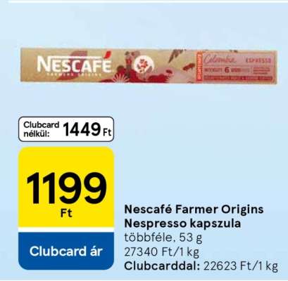 Nescafé Farmer Origins Nespresso kapszula