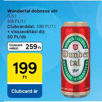 Wundertal dobozos sör