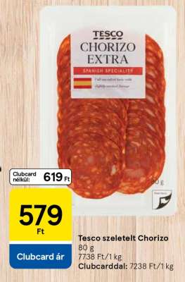 Tesco szeletelt chorizo