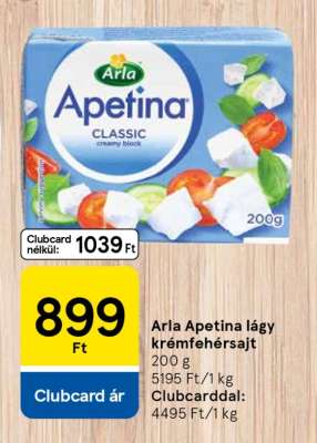 Arla Apetina lágy krémfehérsajt