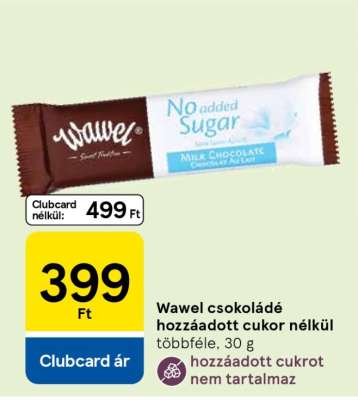 Wawel csokoládé hozzáadott cukor nélkül