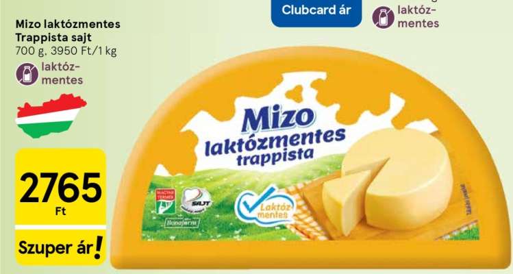 Mizo Laktózmentes Trappista Sajt