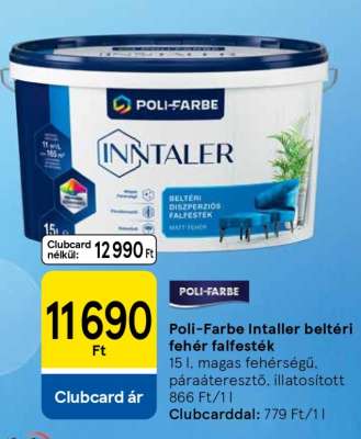 Poli-Farbe Intaller beltéri fehér falfesték