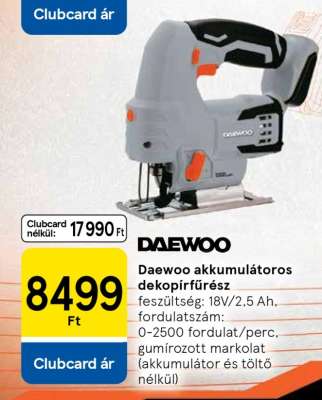 Daewoo akkumulátoros dekopírfűrész