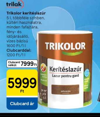Trikolor kerítéslazúr