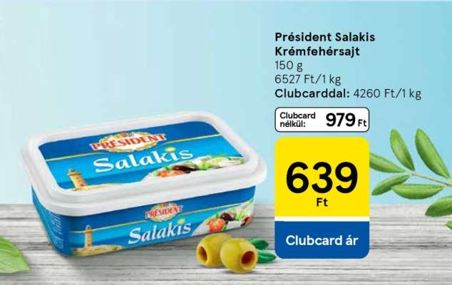 Président Salakis Krémfehérsajt