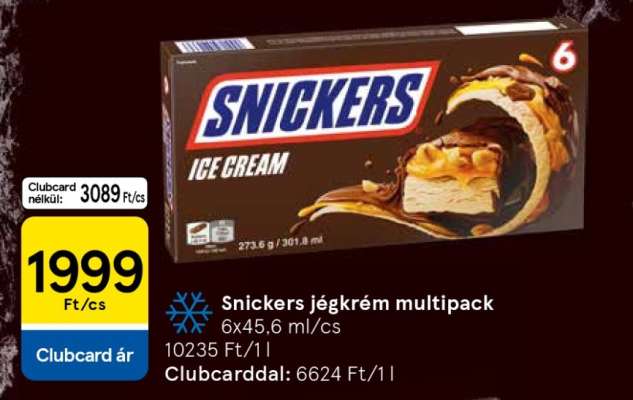 Snickers jégkrém multipack