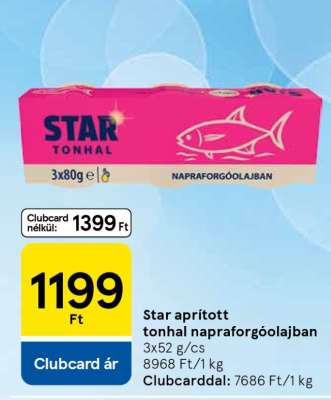 Star aprított tonhal napraforgóolajban