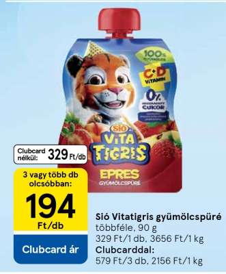 Sió Vitatigris gyümölcspüré