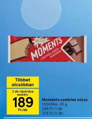 Moments szeletes ostya