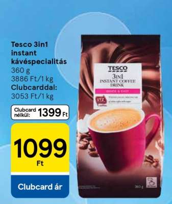 Tesco 3in1 instant kávéspecialitás