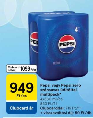 PEPSI VAGY PEPSI ZERO SZÉNSAVAS ÜDÍTŐITAL MULTIPACK