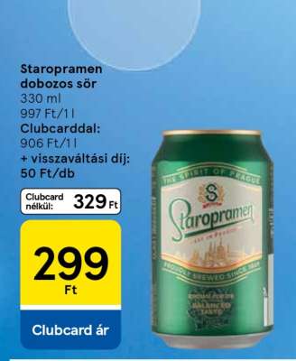 Staropramen dobozos sör