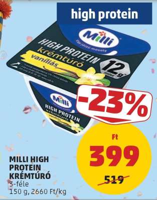 Milli High Protein krémtúró