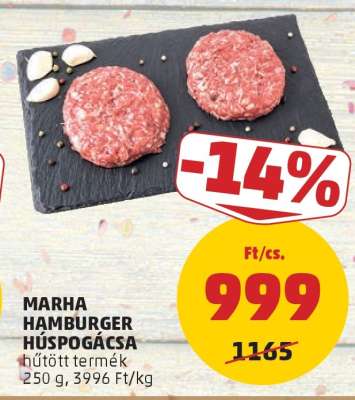 Marha Hamburger Húspogácsa