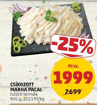 Csíkozott Marha Pacal