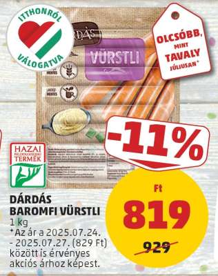 Dárdás Baromfi Vürstli