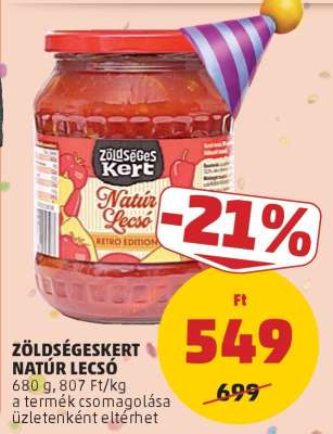 Zöldségeskert Natúr Lecsó