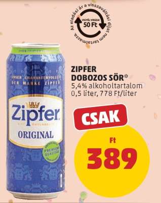ZIPFER DOBOZOS SÖR