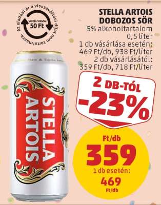 Stella Artois dobozos sör