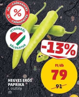 Hegyes erős paprika
