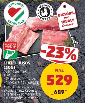 Sertés húsos csont