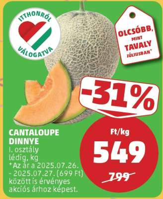 Cantaloupe dinnye
