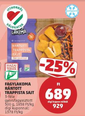 Fagylakoma Rántott Trappista Sajt