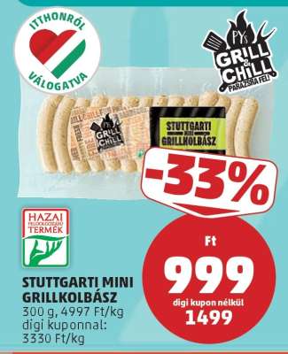 STUTTGARTI MINI GRILLKOLBÁSZ