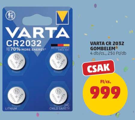 VARTA CR 2032 GOMBELEM