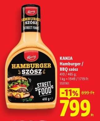 KANIA Hamburger / BBQ szósz