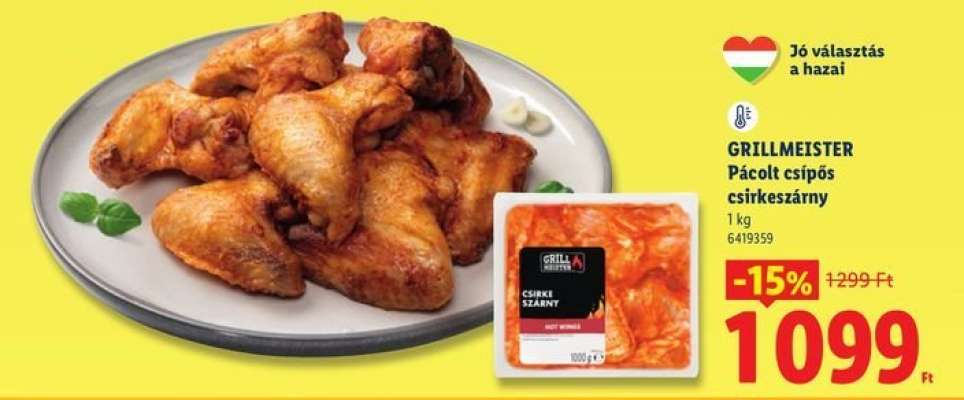 GRILLMEISTER Pácolt csípős csirkeszárny