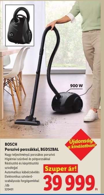 BOSCH Porszívó porzsákkal, BGDS2BAL