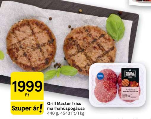 Grill Master friss marhahúspogácsa