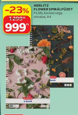 HERLITZ FLOWER SPIRÁLFÜZET